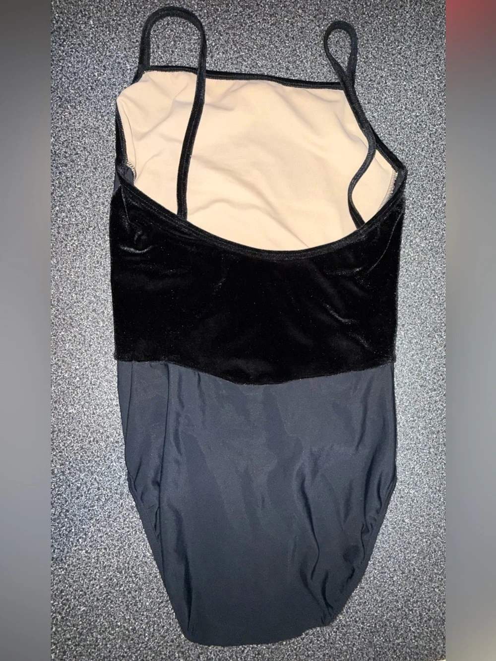 Eleve Dancewear Velvet Black Leotard Size Small Adult